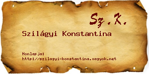 Szilágyi Konstantina névjegykártya