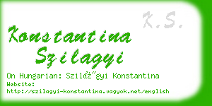 konstantina szilagyi business card